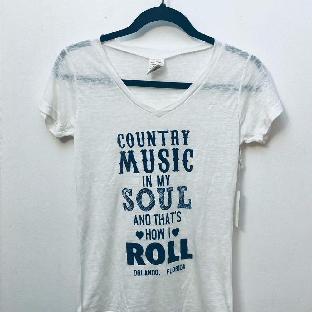 Lagaci White Country Music T new with tags